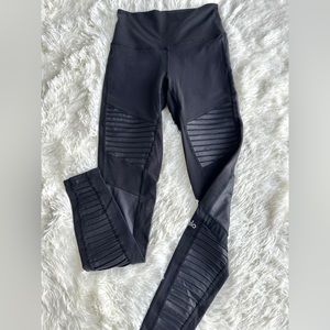 Alo Yoga | High Rise Moto Leggings Black
